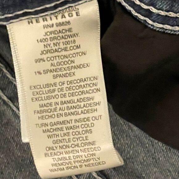 Jordache Vintage Women's Reese High Rise Slim Bootcut Jeans Washed Out Blue 34 - Picture 10 of 13